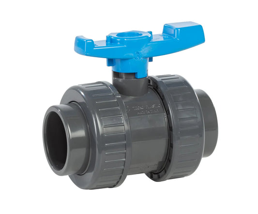 TP Ball Valve Double Union Blue Handle